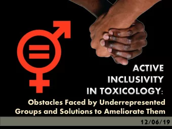 12/06/19  Society of Toxicologys (SOT) Graduate Student Leadership Committee Presents: