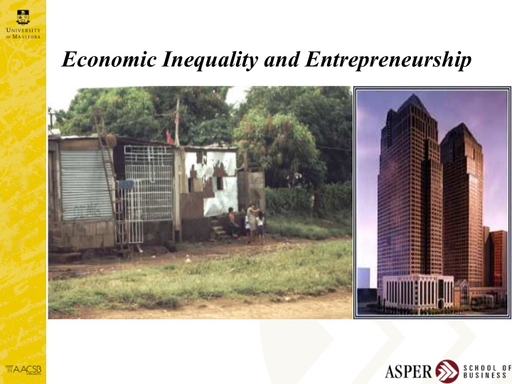 economic inequality and entrepreneurship entrepreneurship