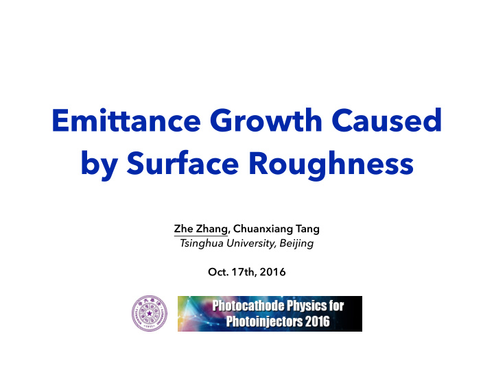 emittance growth caused by surface roughness