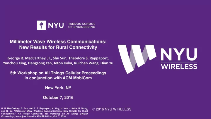 new results for rural connectivity