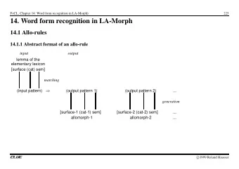 14. Word form recognition in LA-Morph  14.1 Allo-rules  14.1.1 Abstract format of an allo-rule