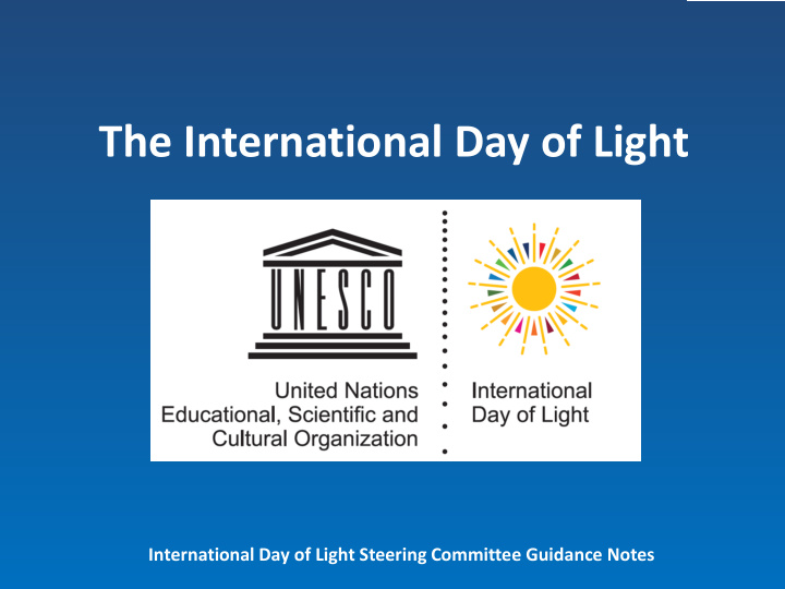 the international day of light