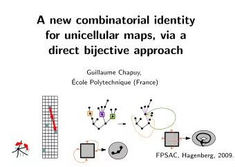 A new combinatorial identity  for unicellular maps, via a  direct bijective approach  Guillaume