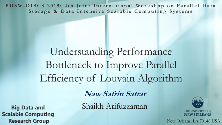 understanding performance bottleneck to improve parallel