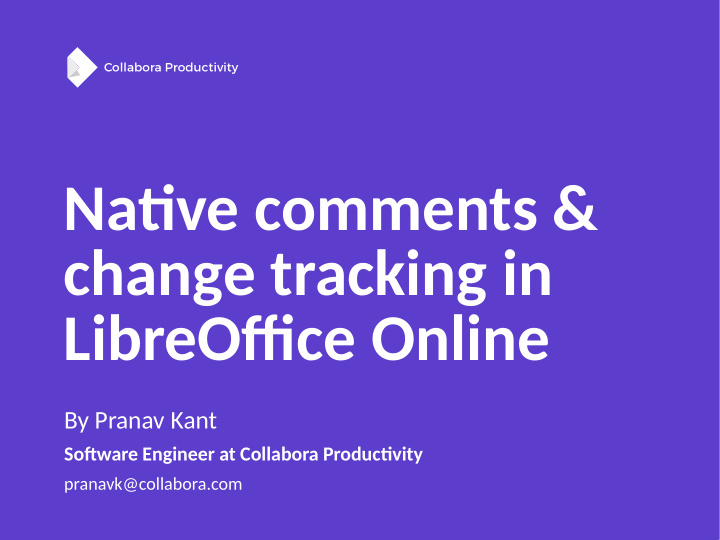natjve comments change tracking in libreoffjce online