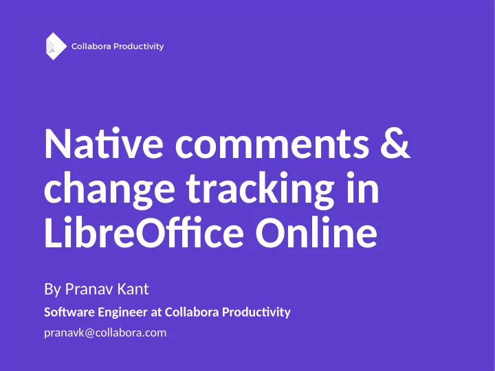 natjve comments change tracking in libreoffjce online