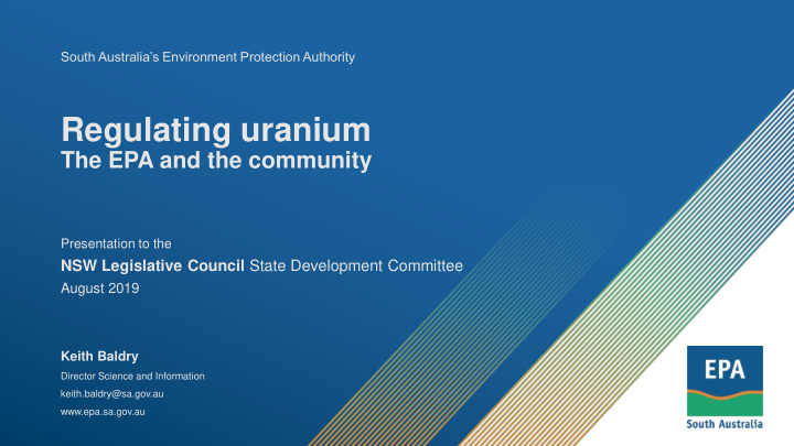 regulating uranium