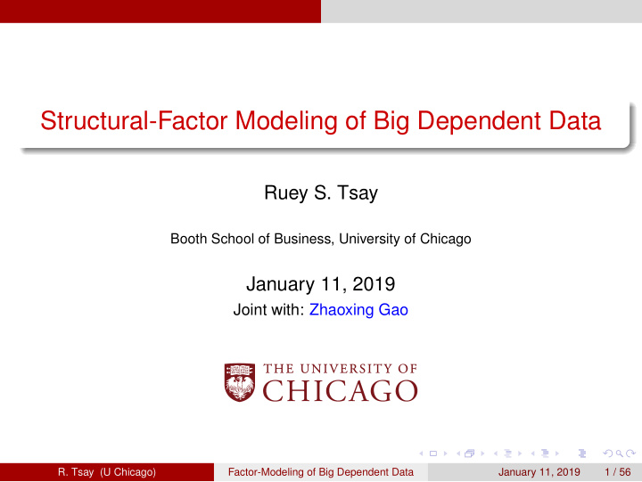 structural factor modeling of big dependent data