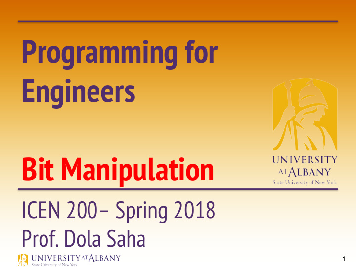 programming for engineers bit manipulation
