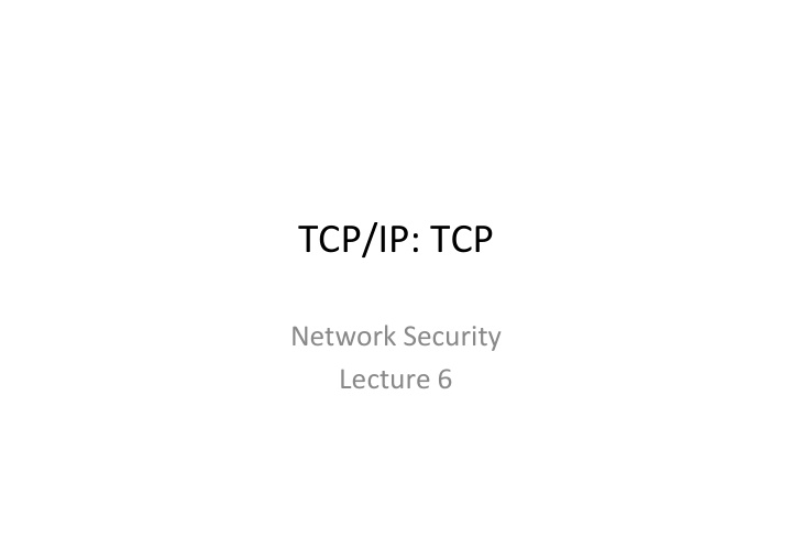 tcp ip tcp