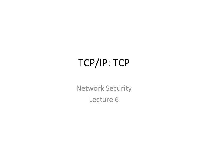 tcp ip tcp