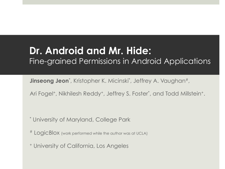 dr android and mr hide