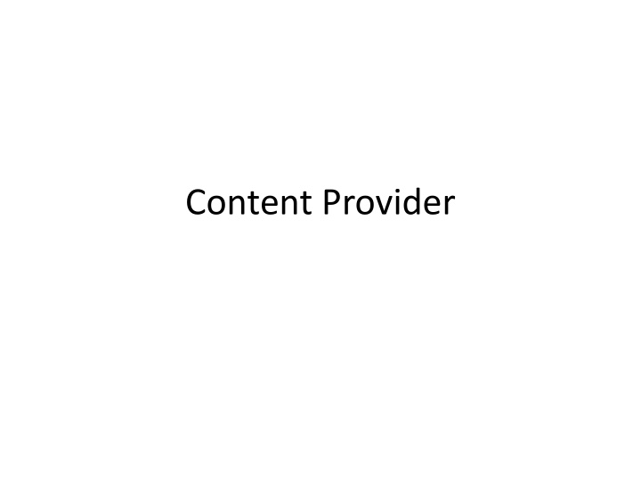 content provider content resolver cursor content provider