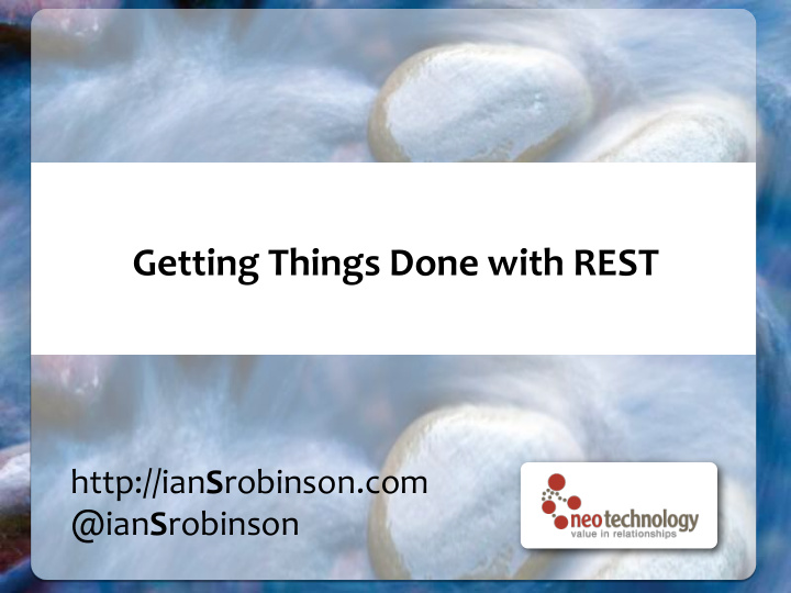 getting things done with rest