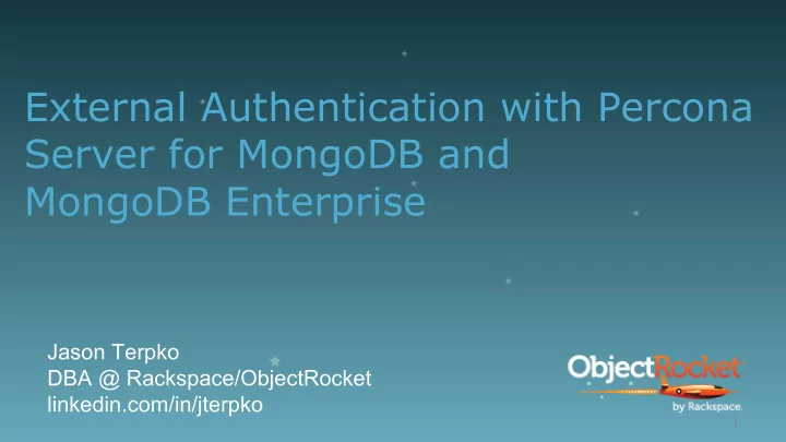 external authentication with percona server for mongodb