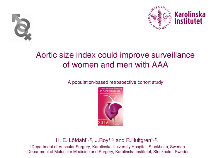 aortic size index could improve surveillance of women and