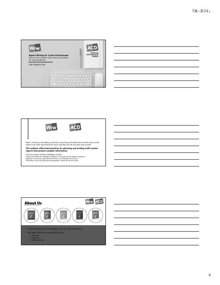 report writing for justice professionals how to write