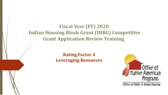Module 5  1  Percentage of Leveraged  Points  Resources Relative to Total  IHBG Competitive Grant