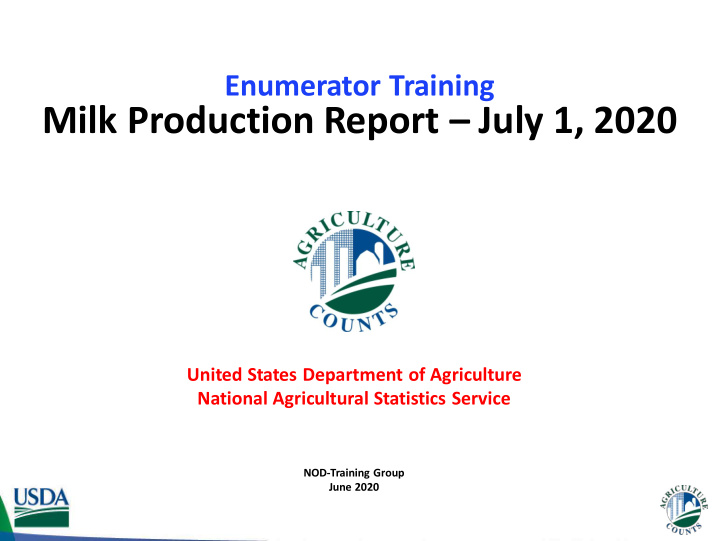 milk production report july 1 2020