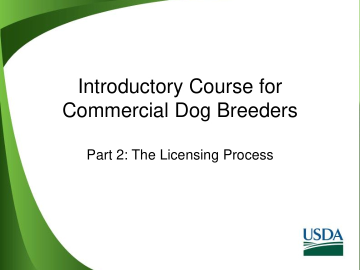 introductory course for commercial dog breeders