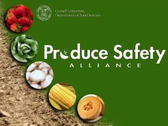 Produce Safety Educators  Call #29  February 5, 2018  Instructions  All participants are