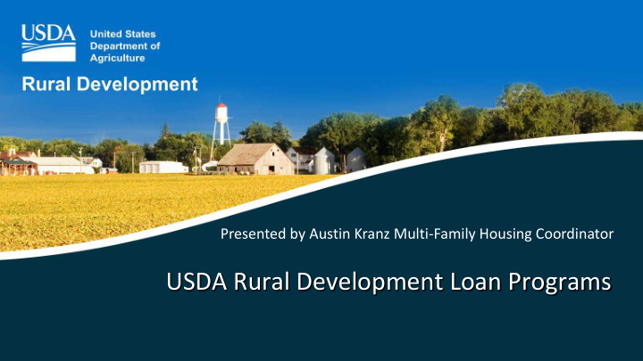 usda rural development loan programs where we have been