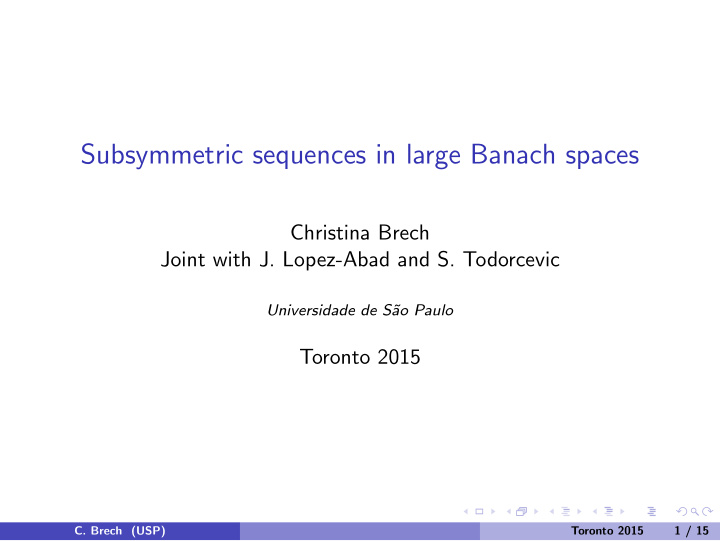 subsymmetric sequences in large banach spaces