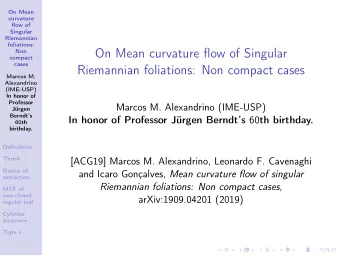 On Mean curvature flow of Singular  Non  compact  cases  Riemannian foliations: Non compact cases