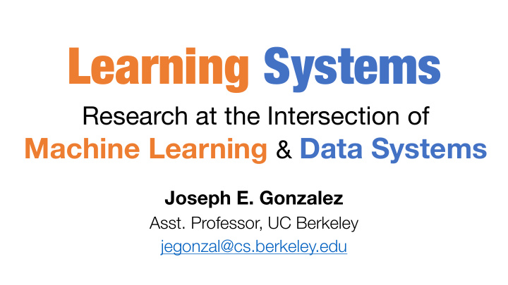 learning systems