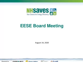 EESE Board Meeting  August 14, 2020  2021-2023 Plan - Priorities  1. Commitment to Deliver