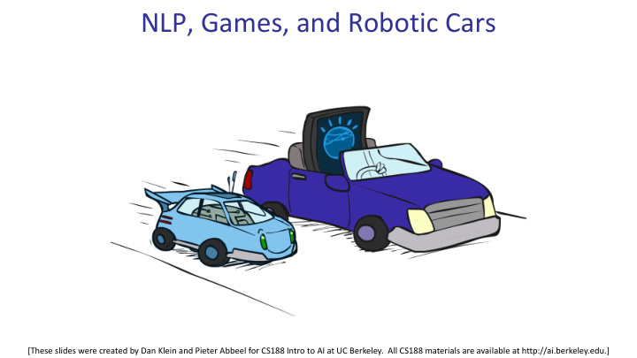 nlp games and robotic cars