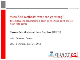 quancol  . ........  .  .  .  ...  ...  ...  ...  ...  ...  ...  SFM, Bertinoro, June 21, 2016