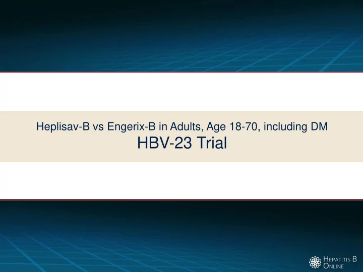 hbv 23 trial
