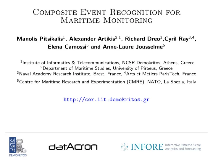 composite event recognition for maritime monitoring