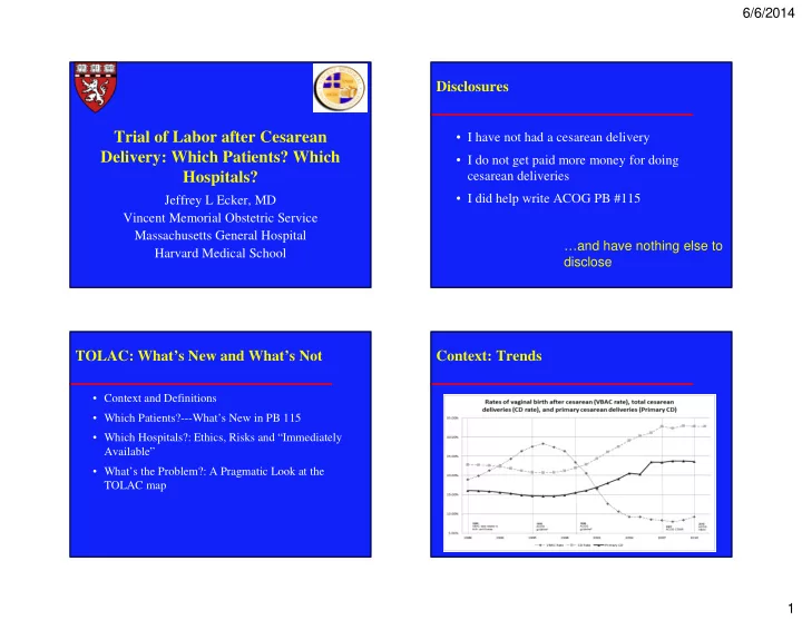 trial of labor after cesarean