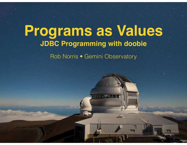 programs as values
