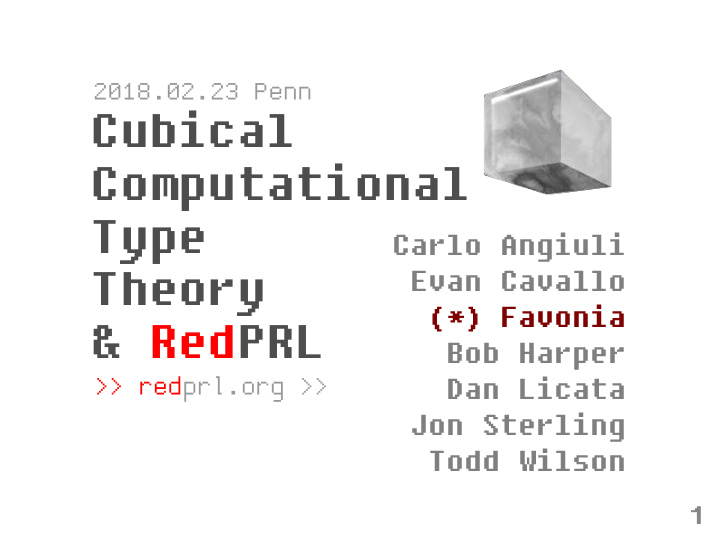 cubical computational type