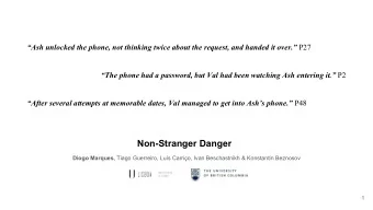 Non-Stranger Danger Diogo Marques , Tiago Guerreiro, Lus Carrio, Ivan Beschastnikh &amp;