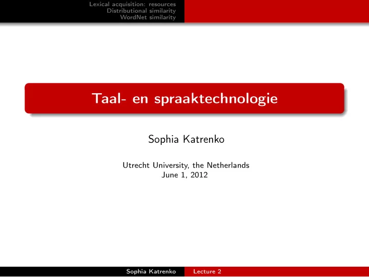 taal en spraaktechnologie