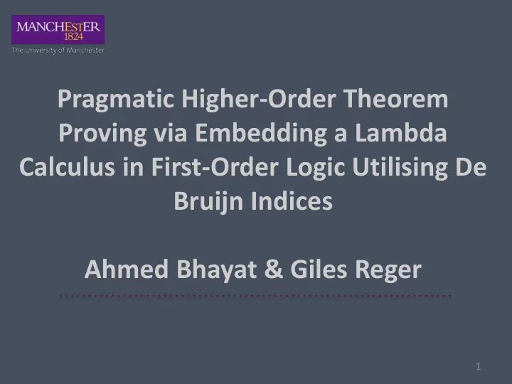 calculus in first order logic utilising de