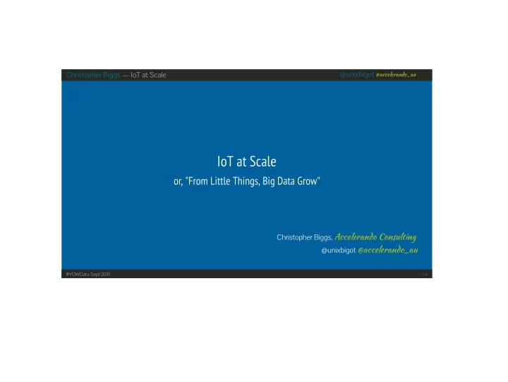 iot at scale