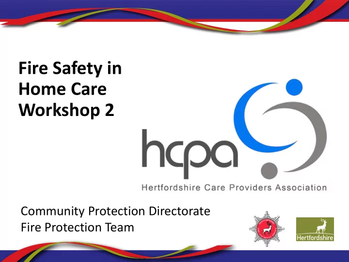 fire safety in home care workshop 2