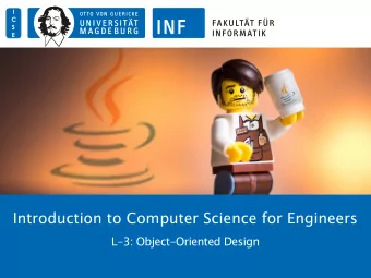 Introduction to Computer Science for Engineers  L-3: Object-Oriented Design  ICSE  Exercise Update