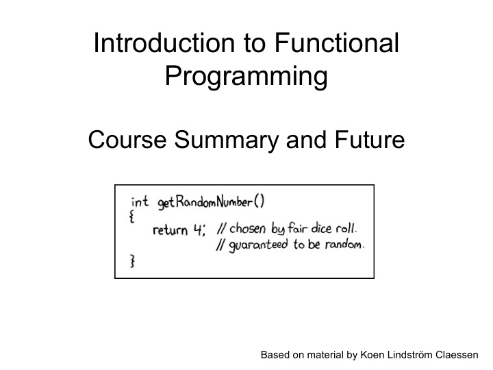 introduction to functional programming