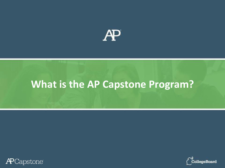 what is the ap capstone program introducing ap capstone