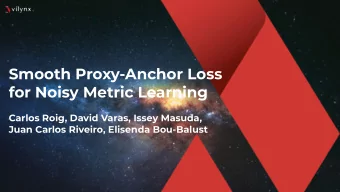 Smooth Proxy-Anchor Loss  for Noisy Metric Learning  Carlos Roig, David Varas, Issey Masuda,  Juan