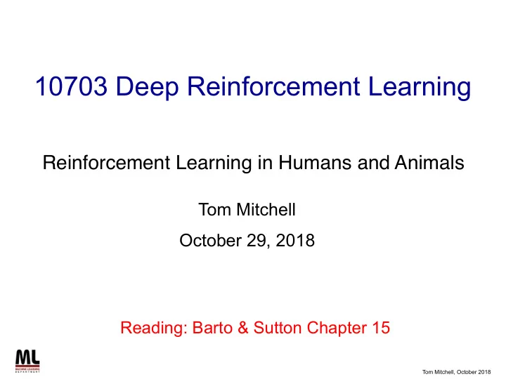 10703 deep reinforcement learning