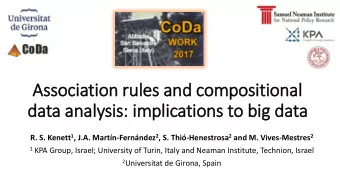 Association rules and compositional  data analy  lysis:  : im  impli  licatio  ions to big  ig data