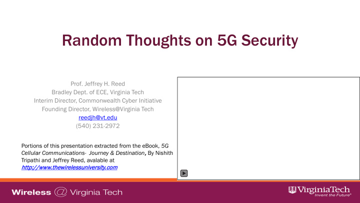 random thoughts on 5g security