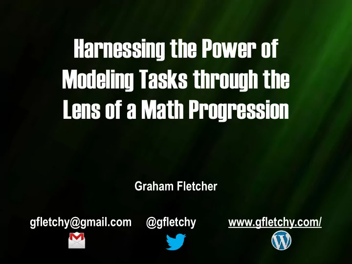 harnessing the power of modeling tasks through the lens